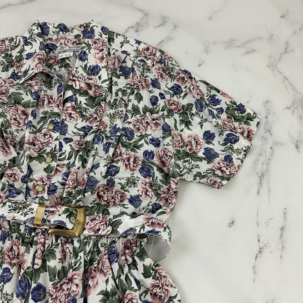 Tracy Richards Womens Vintage 90s Maxi Shirt Dress Size 18 WP Pink Blue Floral - Picture 3 of 12
